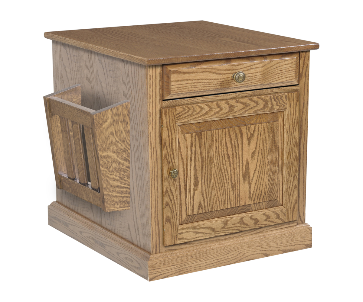 Riverview Enclosed End Table with Magazine Rack