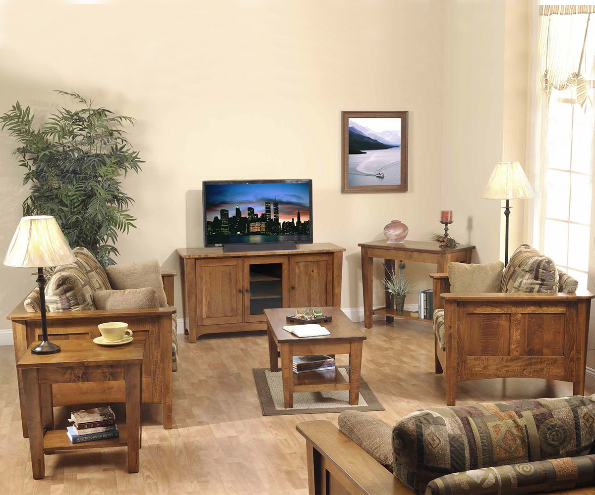 Woodland Shaker Enclosed End Table with Magazine Rack - Image 3