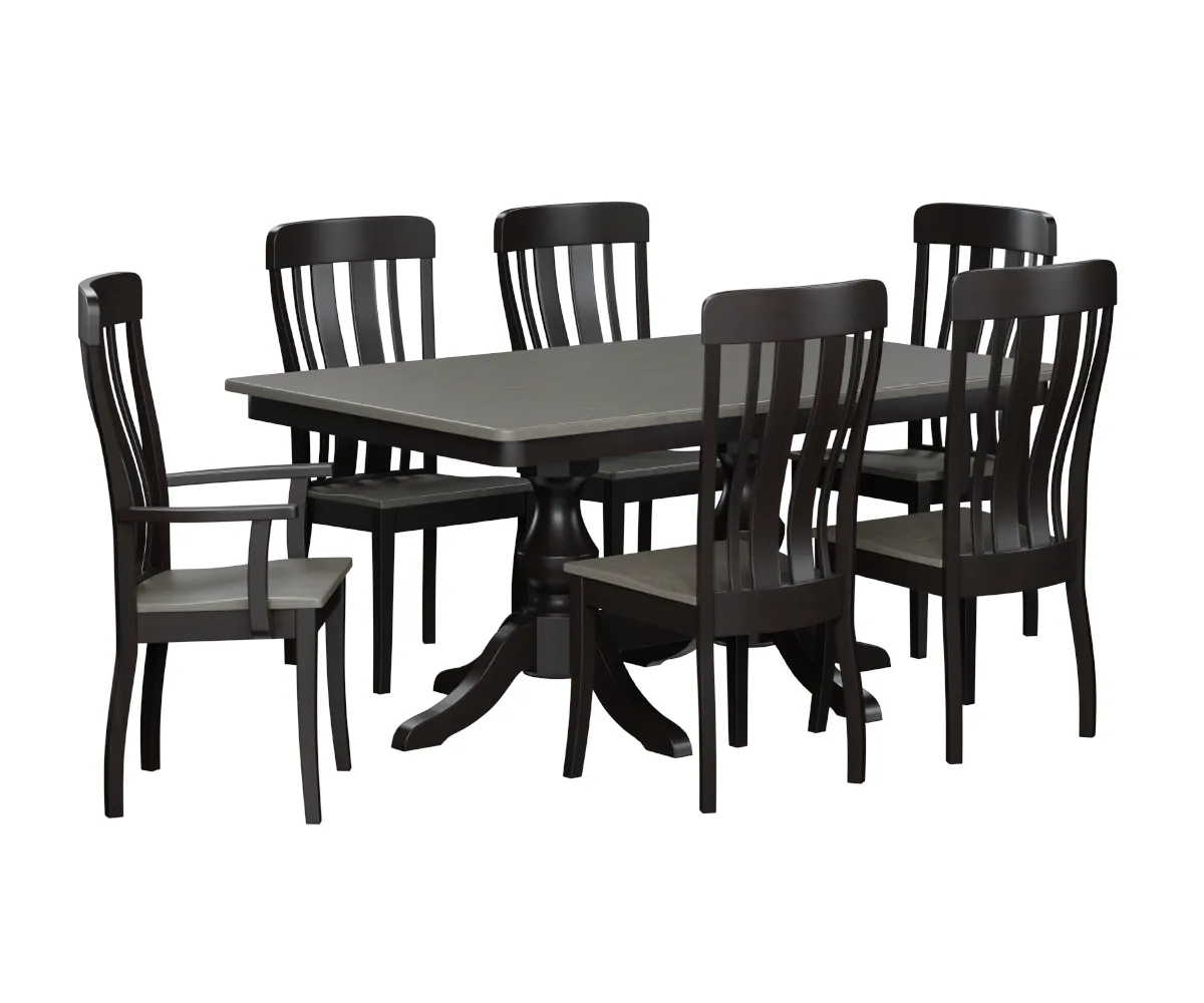Denver Double Pedestal Table - Image 3